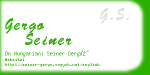 gergo seiner business card